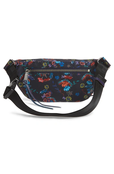 Shop Rebecca Minkoff Nylon Belt Bag - Blue In Floral Blue