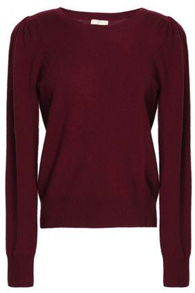 Shop Joie Wool And Cashmere-blend Sweater In Claret