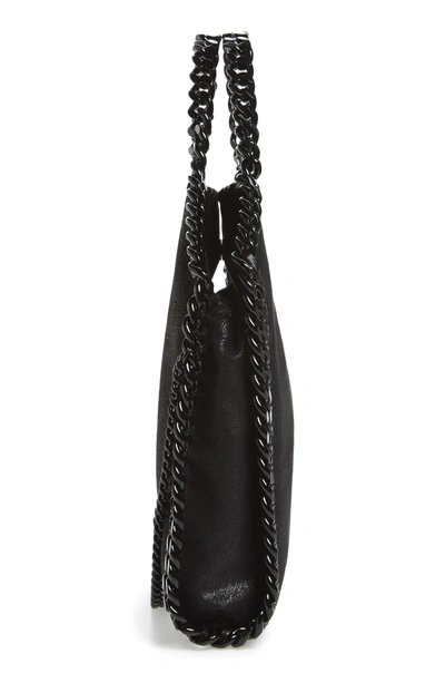 Shop Stella Mccartney Falabella Shaggy Deer Faux Leather Tote In Black