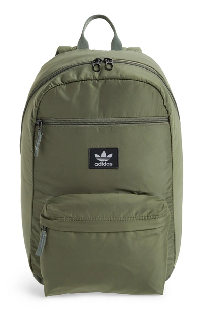 Shop Adidas Originals National Backpack - Green In Med Green