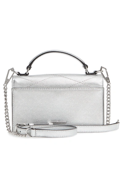 Shop Rebecca Minkoff Small Je T'aime Leather Crossbody Bag - Metallic In Silver