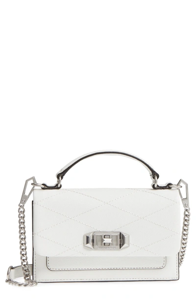 Shop Rebecca Minkoff Small Je T'aime Leather Crossbody Bag - White In Bianco