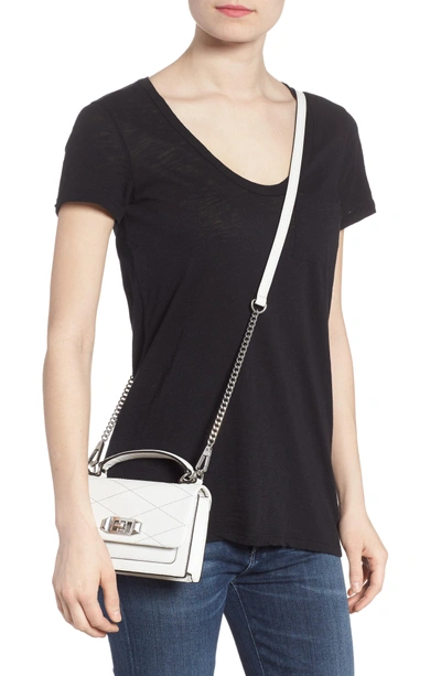 Shop Rebecca Minkoff Small Je T'aime Leather Crossbody Bag - White In Bianco