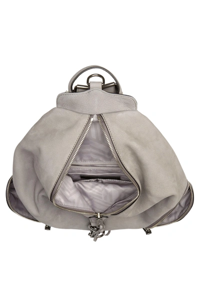 Shop Rebecca Minkoff Julian Nubuck Leather Backpack In Grey