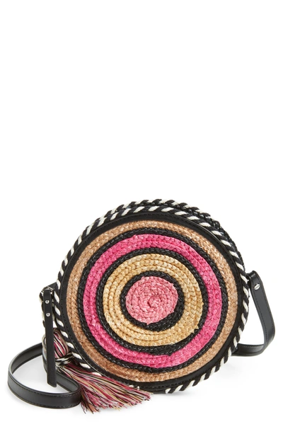 Rebecca Minkoff Straw Circle Crossbody Bag - Pink In Pink Multi | ModeSens