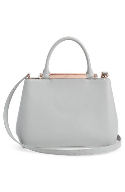 Shop Ted Baker Anabel Leather Satchel - Grey In Mid Grey