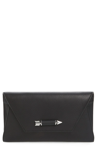 Shop Mackage Flex Leather Envelope Clutch In Black