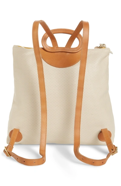 Clare V. Perforated Marcelle Backpack - Brown Backpacks, Handbags