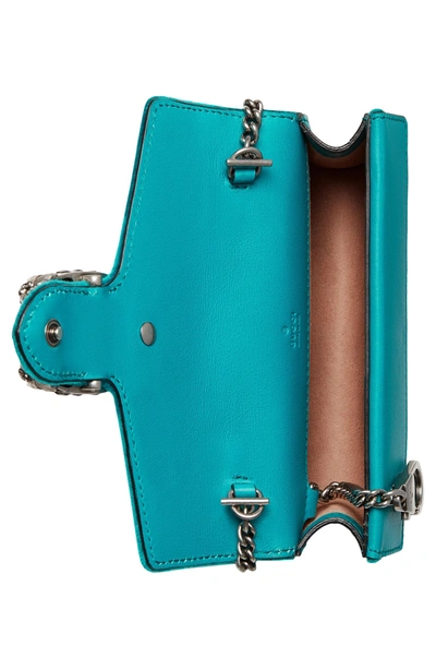Shop Gucci Super Mini Dionysus Velvet Shoulder Bag - Blue In Pivone