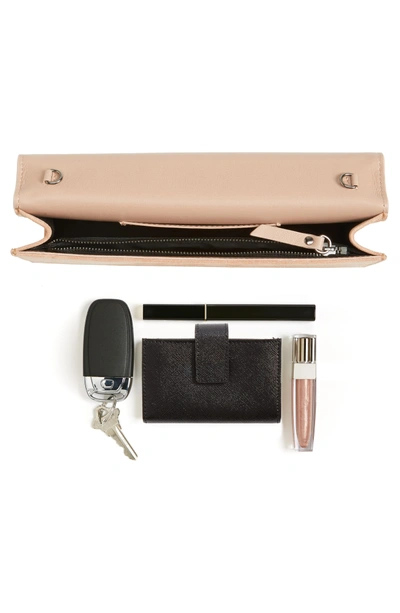 Shop Jimmy Choo Fie Suede & Patent Leather Clutch - Pink In Ballet Pink