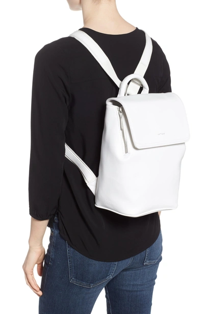 Shop Matt & Nat Mini Fabi Faux Leather Backpack - White