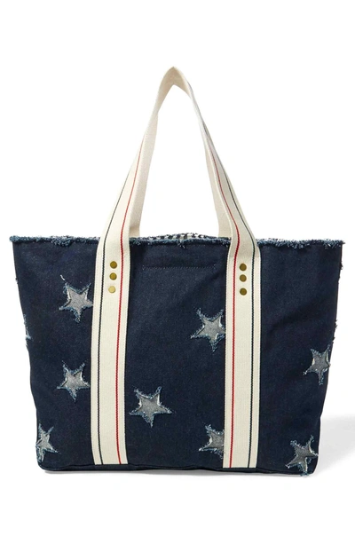 Shop Polo Ralph Lauren Flag Canvas Tote - Blue In Star Tote