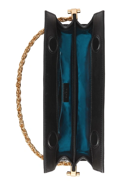 Shop Gucci Small Linea Dragon Chain Shoulder Bag - Blue In Blue Multi/ Nero/ Red