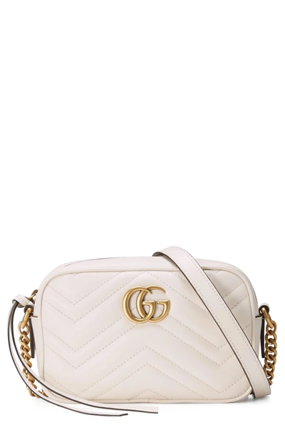 Shop Gucci Matelasse Leather Shoulder Bag In Mystic White