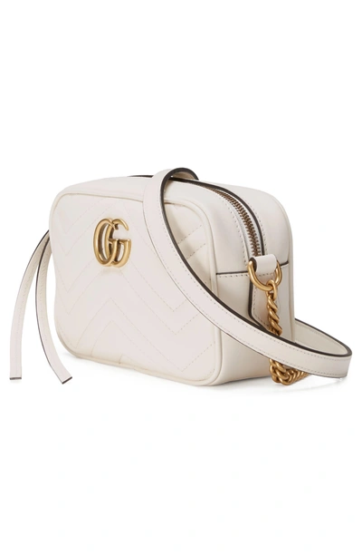 Shop Gucci Matelasse Leather Shoulder Bag In Mystic White