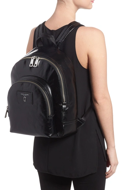 Shop Marc Jacobs Double Pack Leather Backpack - Black