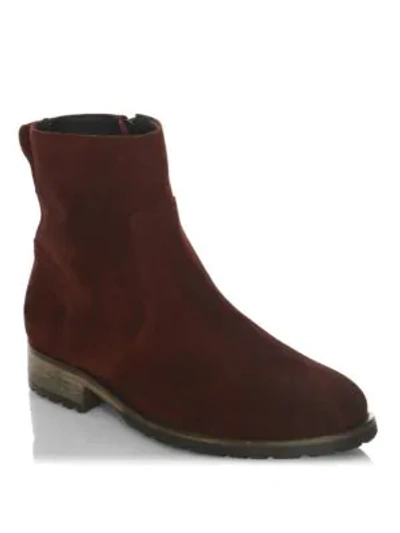 Shop Belstaff Attwell Burnished Leather Boots In Burnished Red