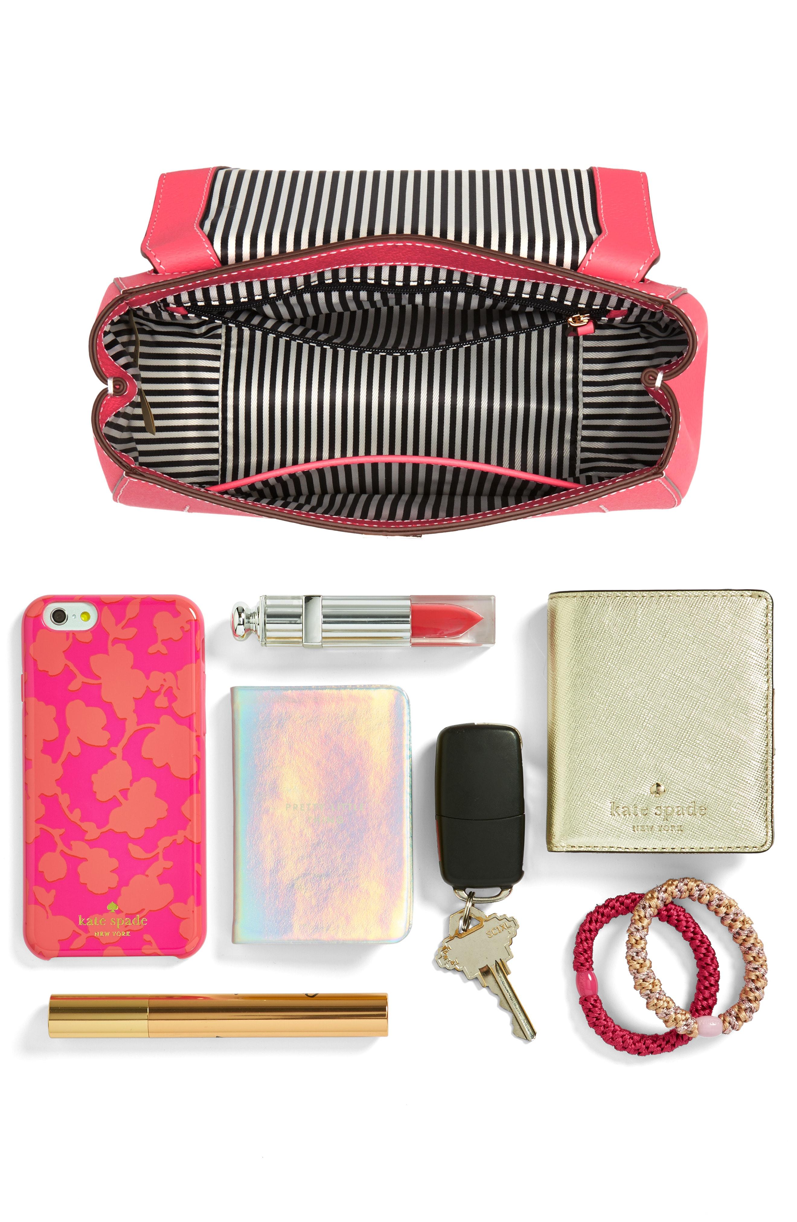 Kate Spade Thompson Street Justina Leather Satchel Pink In Bright