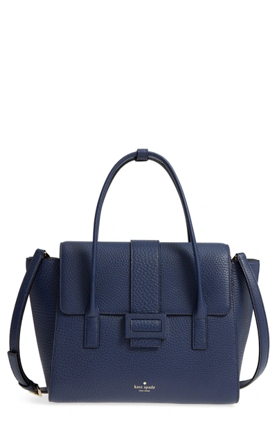 Shop Kate Spade Carlyle Street - Alexa Leather Satchel - Blue In Blue Ridge