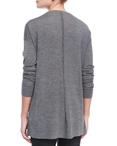 Shop The Row Amherst Long-sleeve Oversized V-neck Sweater In Grey
