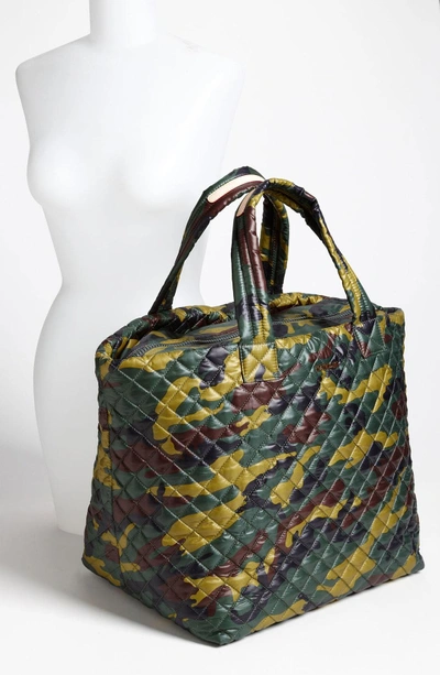 Shop Mz Wallace Large Metro Tote - Green In Quilted Camo Oxford Nylon
