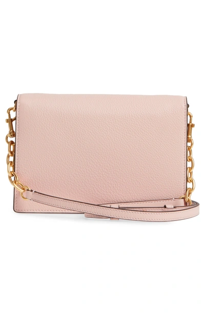 Shop Tory Burch Georgia Pebble Leather Shoulder Bag - Pink In Shell Pink