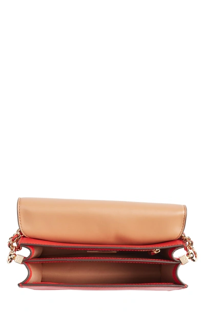 Shop Tory Burch Robinson Convertible Leather Shoulder Bag - Orange In Poppy Orange / Cardamom