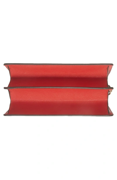 Shop Tory Burch Robinson Convertible Leather Shoulder Bag - Orange In Poppy Orange / Cardamom