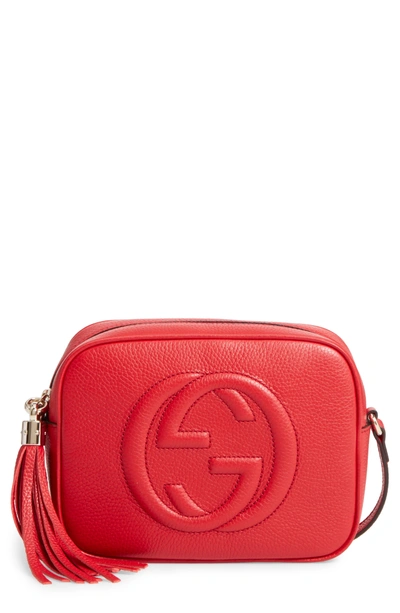 Shop Gucci Disco Leather Bag In 6523 Tabasco