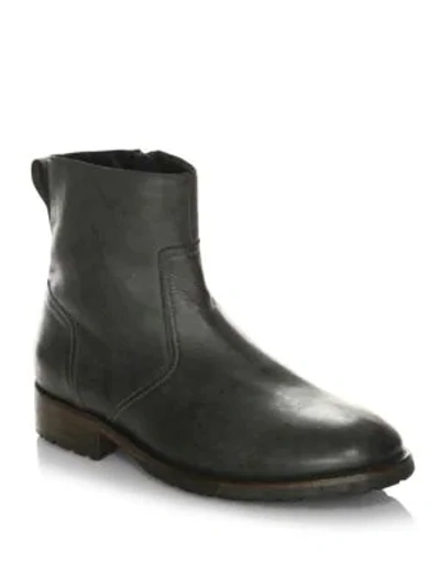 Shop Belstaff Attwell Leather Ankle Boots In Dark Grey