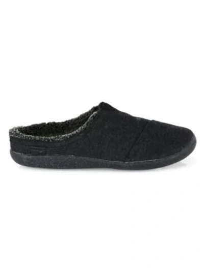 Shop Toms Wool Slippers In Black