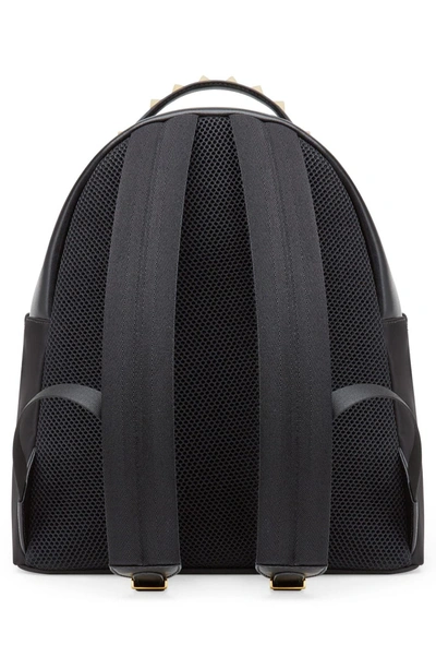 Shop Fendi Metal Monster Nylon Backpack - Black In Nero/ Oro Soft