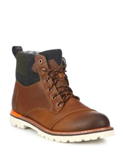 Shop Toms Ashland Leather Boots In Brown