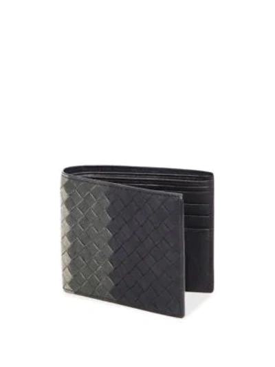 Shop Bottega Veneta Woven Leather Wallet In Regent