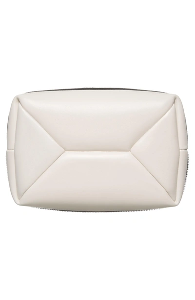 Shop Proenza Schouler Frame Patchwork Pieced Leather And Genuine Calf Hair Shoulder Bag - White In Optic White/ Black