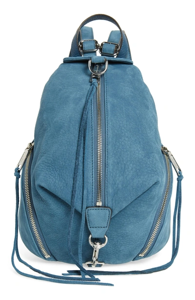 Shop Rebecca Minkoff Medium Julian Nubuck Backpack - Blue In Octavio
