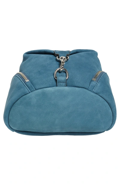 Shop Rebecca Minkoff Medium Julian Nubuck Backpack - Blue In Octavio
