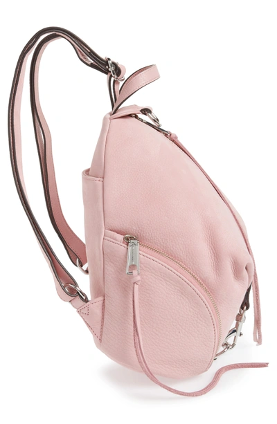 Shop Rebecca Minkoff Medium Julian Nubuck Backpack - Pink In Blossom