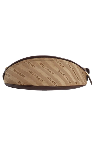 Shop Balenciaga Extra Small Souvenir Logo Belt Bag - Beige