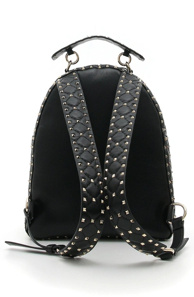Shop Valentino Rockstud Spike Quilted Leather Backpack - Black