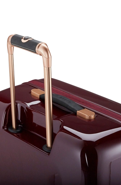 Shop Ted Baker Large Porcelain Rose 31-inch Hard Shell Spinner Suitcase - Burgundy