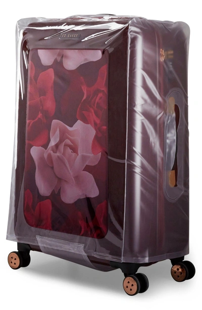 Shop Ted Baker Large Porcelain Rose 31-inch Hard Shell Spinner Suitcase - Burgundy