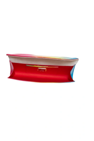 Shop Christian Louboutin So Kate Rainbow Ombre Patent Leather Clutch - Pink In Pink Multi