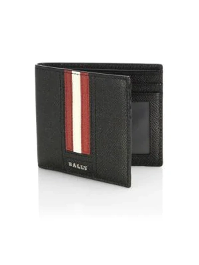 Shop Bally Tonett Embossed Leather Wallet In Black