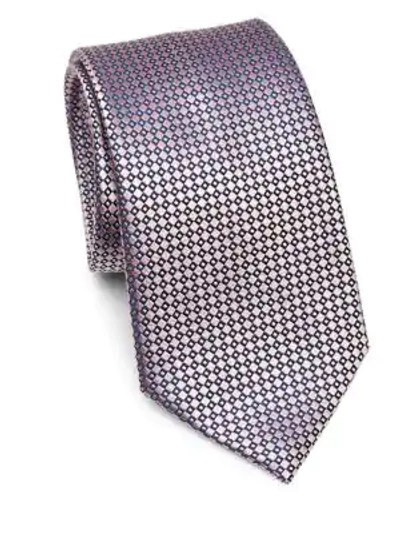 Shop Ermenegildo Zegna Diamond Silk Classic Tie In Pink