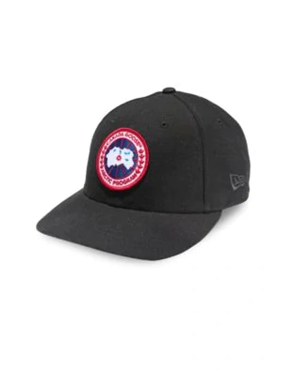 Shop Canada Goose Curved Baseball Cap In Black