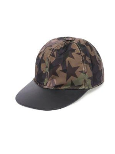 Shop Valentino Star Baseball Hat In Army Green