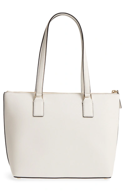 Shop Kate Spade Cameron Street - Small Lucie Leather Tote - White In Cement