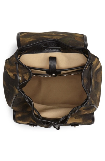 Shop Ghurka Blazer Canvas Backpack In Camo Solid
