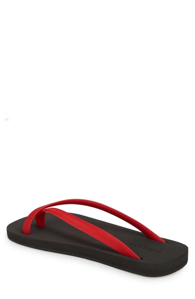 Shop Danward Cross Toe Flip Flop In Red/ Black